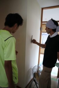 漆喰体験…我が家